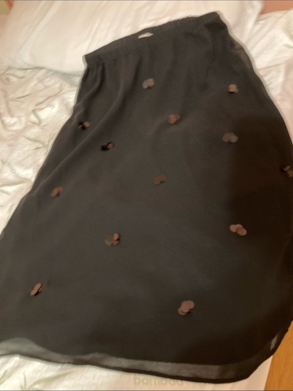 On 34th Black Embellished A-Line Women’s Skirt